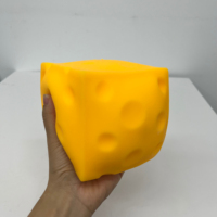 2026 Bloc de décompression en plastique souple en forme de fromage, jouet anti-stress avec fonction d'extrusion, Squishy Bola Pop It Toy