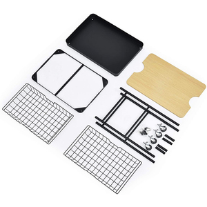 Carro de servicio de Isla de cocina de nueva moda, mesa de madera de utilidad, carro de almacenamiento rodante de 4 niveles con cesta de cajones - Product Image 4