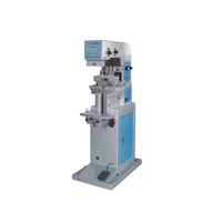 Machine de tampographie semi-automatique monocouche à double tête pour verre/tissu, machine de tampographie pour casque de sécurité