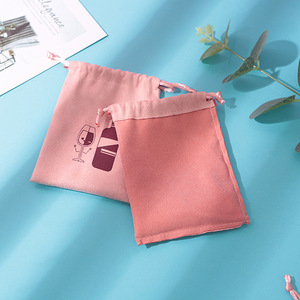 Bolsa de Franela con Cordón, Rectangular Rosa de 7x9cm, para Almacenamiento de Joyas, Bolsa Interior para Regalo con Opción de Impresión de Logotipo - Product Image 3