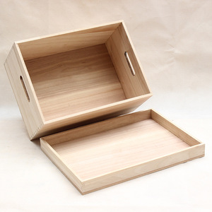 Wooden <b>Storage</b> <b>Box</b> With Lid And Handle Rectangle 20L-30L Office Organizer Desktop <b>Drawer</b> Organizer - Product Image 1