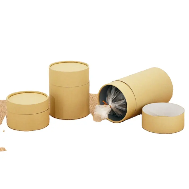 Star packing Cosmetic Cylinder Shipping Container Friendly Round Paper For Match Tube Box