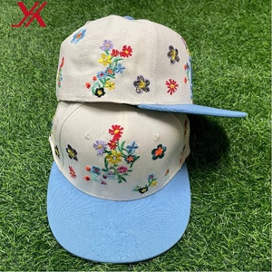 Cappelli da Baseball di nuova bella moda a buon mercato con cappelli sportivi aderenti 6 pannelli in cotone epoca con cappelli Snapback a fiori - Product Image 3