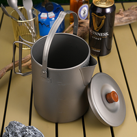 Bouilloire à café en titane personnalisée pour le camping, avec isolation thermique de 6 à 12 heures, portable pour la randonnée et les pique-niques en plein air