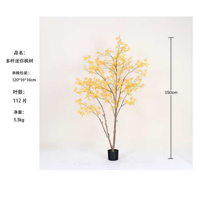 [Meilleure Vente] Mini Arbre d'Érable Jaune Multi-Branches 150cm