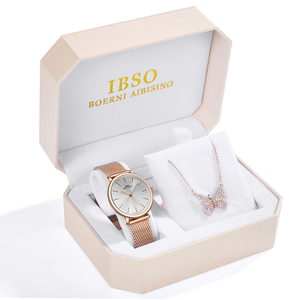 IBSO Women Business Quartz Stainless Steel Alloy <strong>Watch</strong> <strong>Set</strong> <strong>Rose</strong> <strong>Gold</strong> Waterproof - Product Image 1