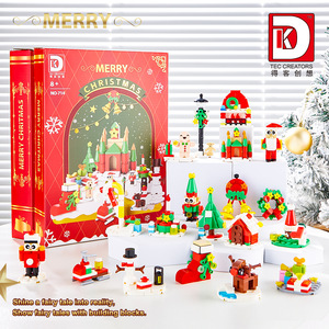 DEKE 714 livre de noël boîte aveugle trou <span class=keywords><strong>Puzzle</strong></span> congelé thème enfants éducatif particule assemblage bloc de construction - Product Image 2