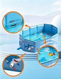 Bañera Plegable Portátil para Mascotas, Linda Piscina de Verano para Perros, Barrera de Natación para Animales, para Jugar - Product Image 3