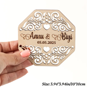 Sottobicchieri <span class=keywords><strong>in</strong></span> <span class=keywords><strong>Legno</strong></span> Traforato Personalizzati, Stile Rustico, Bomboniere e Decorazioni per la Casa - Product Image 3