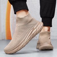 Chaussures de sport légères et respirantes en maille mi-mollet pour hommes et femmes, grandes tailles, à semelle souple