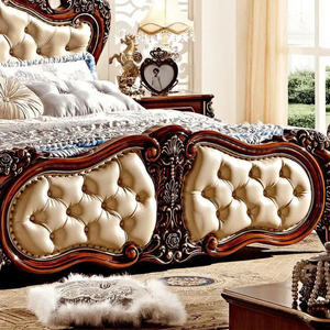 Cama Ajustable de Madera de Caucho de Estilo Clásico de Lujo de Alta Gama, Diseño Antiguo, Tamaño <span class=keywords><strong>King</strong></span>, Muebles para el Hogar - Product Image 3