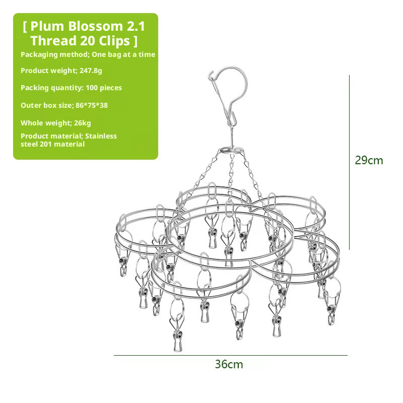 Clip de fil fleur de prunier argenté 2.1 Fil 20 clip