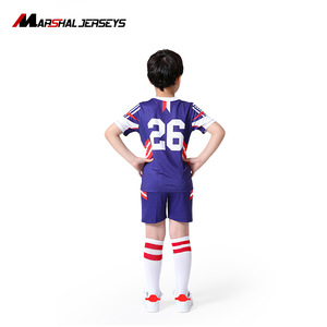 OEM service custom fashion formal soccer jersey for kid New style soccer jersey 100% polyester football shorts - Product Image 5