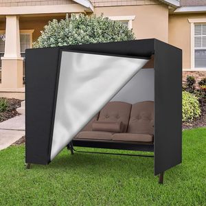 Commercio all'ingrosso Oxford esterno altalena sedia appesa guscio d'uovo copertura antipolvere Patio sedia a dondolo con supporto parapioggia - Product Image 6