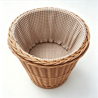 Panier à fruits rond en saule tressé à la main, panier de présentation pour supermarché, panier de rangement pour magasin