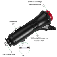 12V 24V véhicule allume-cigare prise incurvée cordon d'alimentation adaptateur DC3.5 * 1.35mm avec interrupteur 3m câble