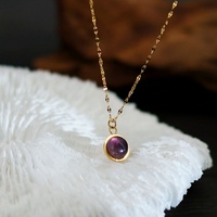 Collares de Moda 2026, Joyería Hipoalergénica, Acero Inoxidable 316L, Chapado en Oro de 18k, Collar con Cuentas de Ágata Natural para Mujer