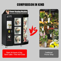 Máquina Expendedora de Ramos Florales Refrigerada y Giratoria con 16 Compartimentos, Monitoreo Remoto y Diseño Personalizado XYZ, con Lector de Tarjetas