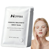Masque en tissu rafraîchissant OEM pour la protection et la réparation de la barrière cutanée, soin apaisant post-traitement pour peaux stressées et irritées