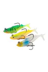 Confezione da 3 esche morbide galleggianti a coda a T con amo triplo per la pesca di persici e lucci in fiume e lago - Vendita all'ingrosso - Product Image 6