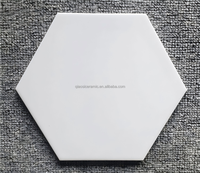 Carreaux de sol hexagonaux en céramique blanche, finition mate, pour la décoration des murs et sols dans les espaces irréguliers, 200x230mm, salle de bain