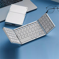 Keyboard Lipat Ultra Tipis Nirkabel untuk Tablet PC Ponsel Pintar Touchpad Tipis Portabel Mini Keyboard Lipat Bahasa Kustom