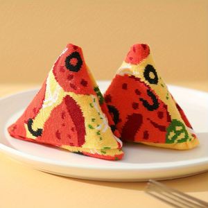 بيتزا مريحة جيدة التهوية جديدة غريبة هدية الجوارب زوج لعيد الحب عيد الهالويون مع طاقم طول الشعار على الكفة - Product Image 5