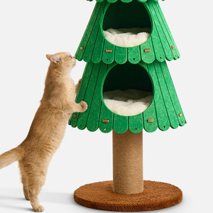 Festive Atmosphere Felt Particleboard Hemp Rope Christmas <strong>Tree</strong> Shape <strong>Large</strong> Size <strong>cat</strong> <strong>Climbing</strong> Frame for <strong>Cats</strong> - Product Image 4