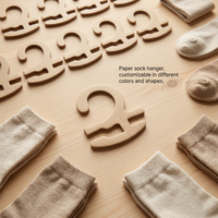 Crochets de présentation en carton recyclable en gros, crochets suspendus en papier pour chaussettes, gants, chapeaux, emballage de vente au détail, cintres en carton