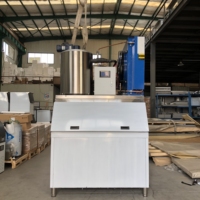 Machine à glace en flocons de qualité alimentaire en acier inoxydable pour ligne de transformation des produits de la mer avec un fonctionnement parfait
