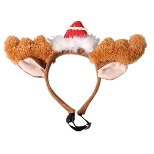 Accessori per animali domestici gioielli in corno <span class=keywords><strong>di</strong></span> <span class=keywords><strong>cervo</strong></span> <span class=keywords><strong>di</strong></span> natale cerchietto per capelli <span class=keywords><strong>di</strong></span> gatto fasce copricapo per animali domestici - Product Image 1