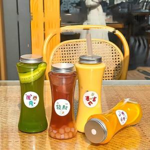 400ml 500ml 16oz nước trái cây trong suốt Chai nhựa với nắp Nhôm Vòng nước giải khát lạnh uống chai với dán tùy chỉnh - Product Image 4