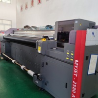 Máquina de inyección de tinta digital híbrida UV 2,5 M 2580 LED 3D para plotters de gran formato para placas de vinilo, rollos de hojas de tablero para huevo flexible