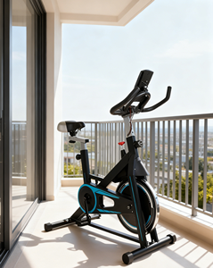 Indoor 4.0Kgs Exercise Bike <strong>Spin</strong> Smart Screen 100kg Max Load <strong>Black</strong> Plasticized Steel Tube Home Gym Upright Silent - Product Image 5
