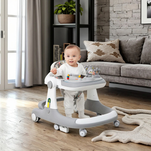 Andador <span class=keywords><strong>para</strong></span> Bebé 3 en 1, Plegable, de Plástico, con Bandeja Musical Extraíble, Andador de Aprendizaje y Entrenamiento con Ruedas - Product Image 1