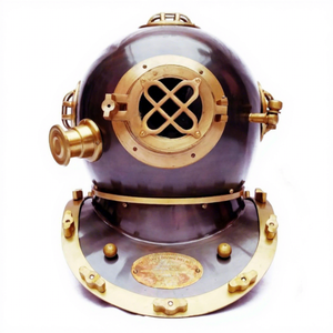 Casco de Buceo Antiguo de la Marina de los Estados Unidos con Acabado de Cobre, Casco de Buceo Vintage para Aguas Profundas, Decoración Marítima - Product Image 5