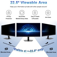 Filtre de protection d'écran anti-espion, anti-lumière bleue, anti-UV, à double sens, pour moniteur de bureau ViewSonic 24,5 pouces 16:9