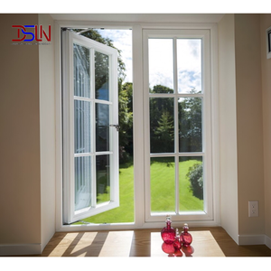 Fenêtre à battant en PVC Bay UPVC, triple vitrage, isolation thermique, angle personnalisé, vue dégagée, pour salon de villa victorienne - Product Image 1