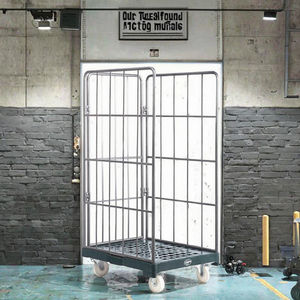 Chariot porte-bagages démontable <span class=keywords><strong>2</strong></span> côtés Capacité de 500kg Transport logistique pliable pour entrepôt supermarché Taille personnalisée - Product Image 3