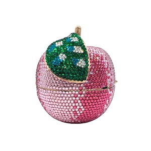 Aimiqi Apple <strong>Peach</strong> Diamond Luxury Fashion Evening <strong>Clutch</strong> <strong>Bag</strong> for Women Waterproof Adjustable Strap Polyester Lining New - Product Image 1