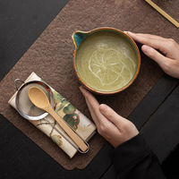 Ensemble de thé matcha japonais de la marque HANTANG, 8 pièces, fouet en bambou écologique, cuillère à thé, bol à matcha, support, outils pour la préparation du thé