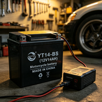 Batterie de démarrage pour moto YT14-BS certifiée CE 12V 14Ah, sans entretien, scellée, au plomb-acide