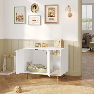 Meuble de rangement moderne en bois pour <span class=keywords><strong>litière</strong></span> de <span class=keywords><strong>chat</strong></span> dissimulée, armoire de rangement pour animaux, maison pour <span class=keywords><strong>chat</strong></span> - Product Image 4