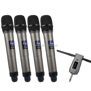 Hệ thống micro không dây cầm tay Gooermi MW-A4 4 kênh với màn hình LCD dành cho karaoke, tiệc tùng, hội họp, biểu diễn - Product Image 3