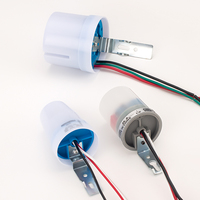 Interruptor de Control de Iluminación Automático con Fotocélula, Interruptor con Sensor Óptico de Luz Diurna, Control Fotoeléctrico de 220V, Resistente a la Intemperie para Exteriores