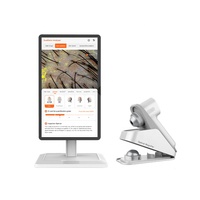 Appareil professionnel d'analyse de la peau et du cuir chevelu par IA, 8MP, 50X, double sonde, pour l'humidité, l'acné et la perte de cheveux