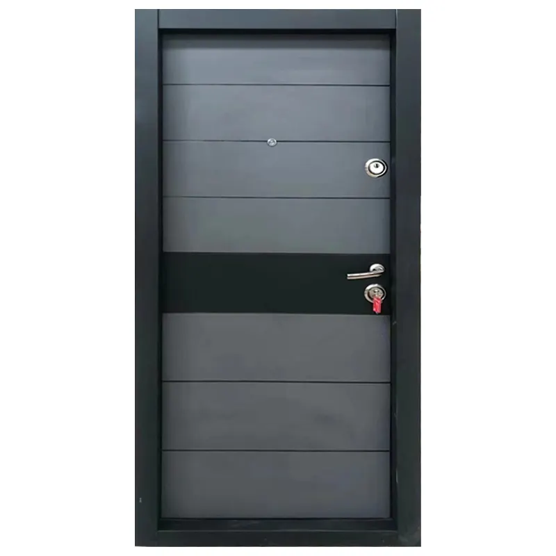 Porta d'ingresso principale esterna in metallo MDF Turkish porta blindata di lusso Design esterno di alta qualità