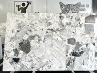 BOTON STONE Pierre Naturelle Polie Moderne Comptoir de Cuisine Carrelages Muraux en Marbre Gris Oreo Dalles de Plancher