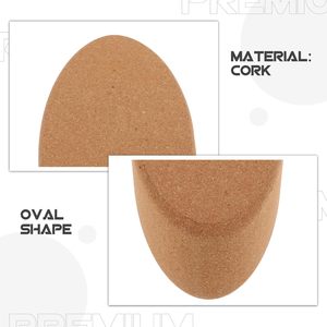Bloc de yoga ovale en liège haute densité antidérapant CZFIT – Accessoire de fitness pour le Pilates et le soutien des étirements du dos lors de l'entraînement - Product Image 4