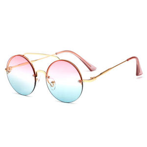 Gafas de Sol Redondas Vintage de Moda, Personalizadas con Logotipo, para Hombre y Mujer, Color Rojo y Azul, Pequeñas, con Protección UV400, Metálicas - Product Image 6